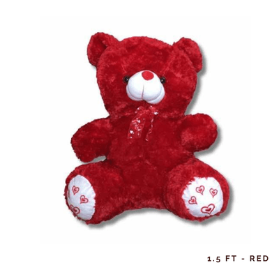 1.5FT Teddy - Red: 1.5-ft Red Teddy Bear, adding cuddly charm, romance, and heartfelt joy to every special occasion.