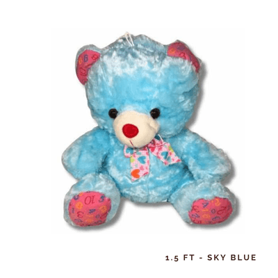 1.5FT Teddy - Sky Blue: 1.5-ft Sky Blue Teddy Bear, adding cuddly charm, playful color, and heartfelt joy to every special occasion.