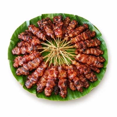 1 Bilao Pork BBQ 50pcs.: Savory-Sweet Pork Barbecue Skewers, Perfect for Sharing