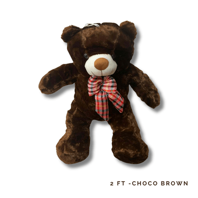 2FT Teddy - Choco Brown: 2-ft Choco Brown Teddy Bear, adding cozy charm, cuddly warmth, and heartfelt joy to every special occasion.