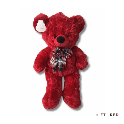 2FT Teddy - Red: 2-ft Red Teddy Bear, adding cuddly charm, romance, and heartfelt joy to every special occasion.