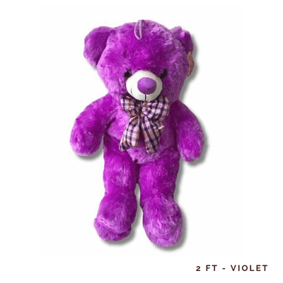 2FT Teddy - Violet: 2-ft Violet Teddy Bear, adding cuddly charm, vibrant color, and heartfelt joy to every special occasion.