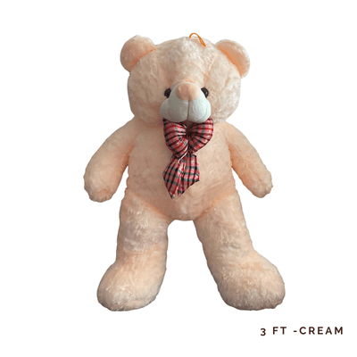 3FT Teddy - Cream: 3-ft Cream Teddy Bear, adding cuddly charm, timeless elegance, and unforgettable joy to every special occasion.