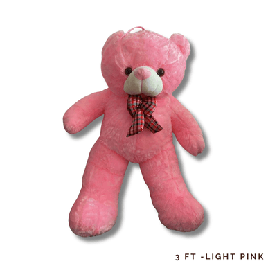 3FT Teddy - Light Pink: 3-ft Light Pink Teddy Bear, adding cuddly charm, soft elegance, and unforgettable joy to every special occasion.