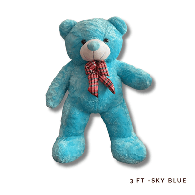 3FT Teddy - Sky Blue: 3-ft Sky Blue Teddy Bear, adding cuddly charm, playful color, and unforgettable joy to every special occasion.