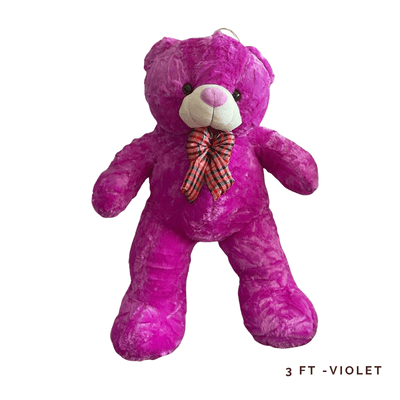 3FT Teddy - Violet: 3-ft Violet Teddy Bear, adding cuddly charm, vibrant color, and unforgettable joy to every special occasion.
