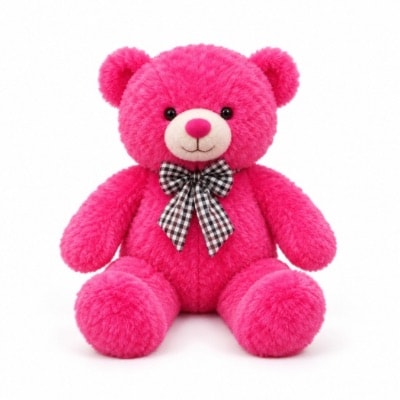 5FT Teddy - Fuchsia Pink: 5-ft Fuchsia Pink Teddy Bear, adding bold charm, cuddly warmth, and unforgettable joy to every special occasion.