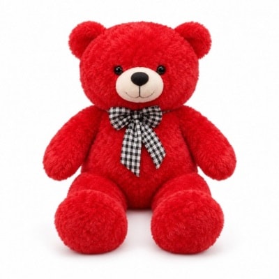 5FT Teddy - Red: 5-ft Red Teddy Bear, adding cuddly charm, romance, and unforgettable joy to every special occasion.