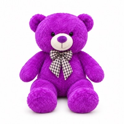 5FT Teddy - Violet: 5-ft Violet Teddy Bear, adding cuddly charm, vibrant color, and unforgettable joy to every special occasion.