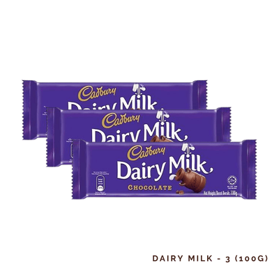 Dairy Milk by 3's (100g): Three Dairy Milk Bars for a Smooth, Creamy Chocolate Treat