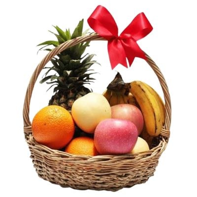 Fruit Basket B: Tropical Fruit Basket Bursting with Freshness and Natural Sweetness
