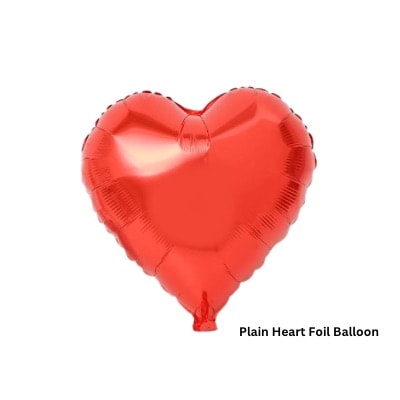 Heart Plain: Charming 18-inch “PLAIN HEART” foil balloon, adding romance, joy, and a lovely finishing touch to every gift package.