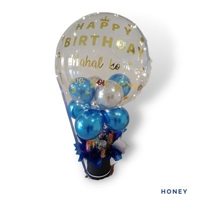 Honey: Stunning hot-air bubble balloon arrangement, adding whimsical charm, elegance, and joy to every memorable celebration.