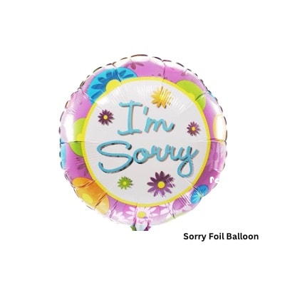 I'm Sorry: Thoughtful 18-inch “I’M SORRY” foil balloon, adding warmth, sincerity, and a heartfelt touch to meaningful apologies.