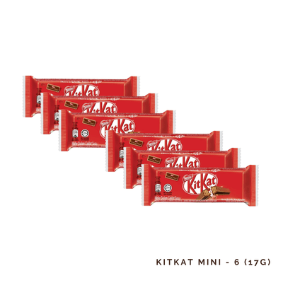 Kitkat Mini by 6's (17g): Six KitKat Bars for a Crisp and Chocolatey Treat