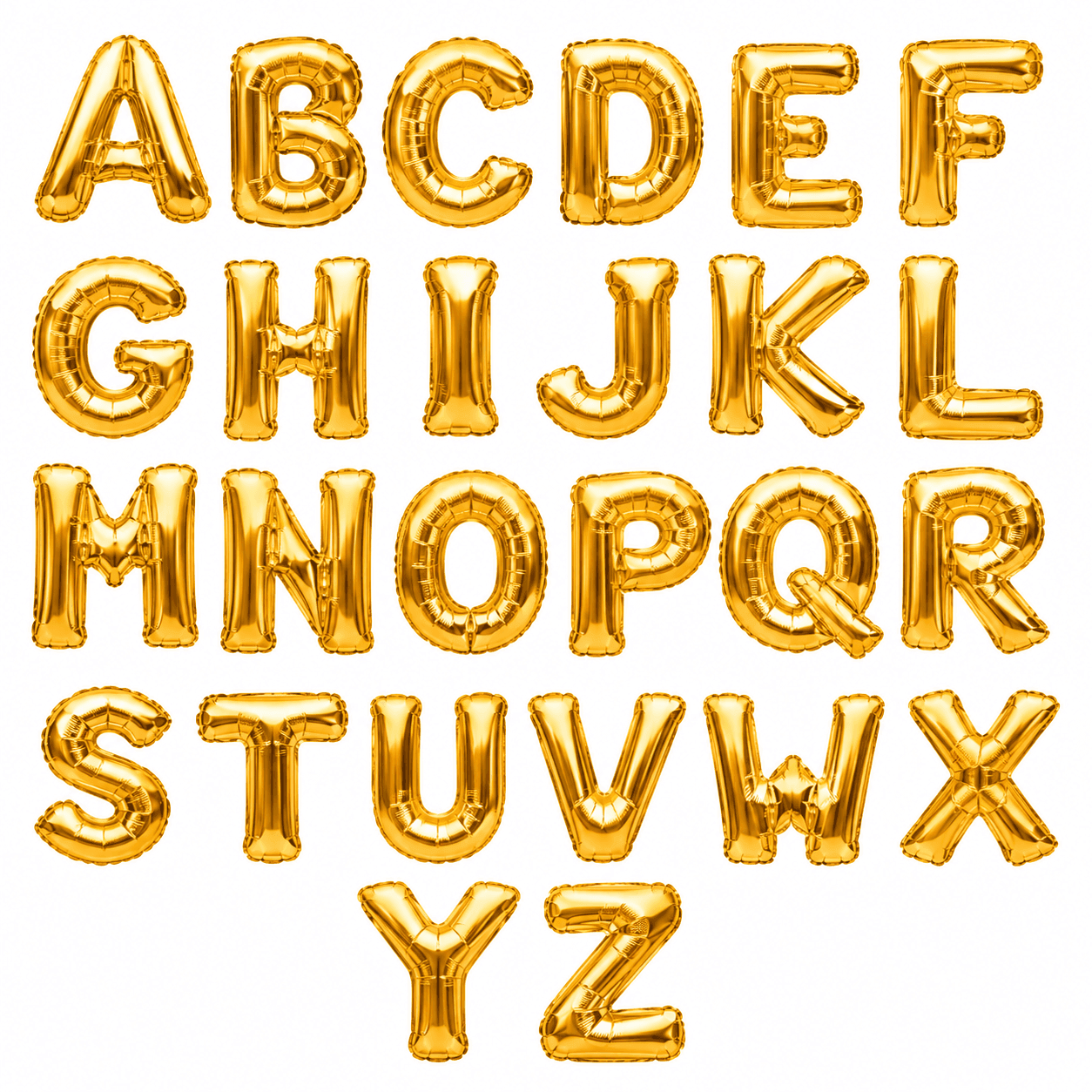 Letter Foil Balloon: Personalize every celebration with elegant letter foil balloons, perfect for creating names, messages, and unforgettable moments.