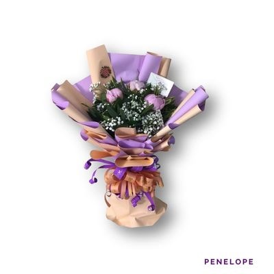 Penelope: Three premium peonies with delicate fillers, beautifully arranged to express love, appreciation, and heartfelt affection.