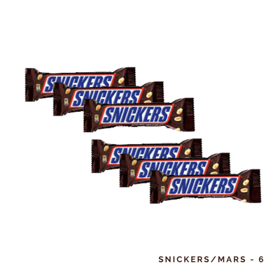 Snickers by 6's (45g): Six Snickers Bars for a Satisfying Chocolate and Caramel Treat