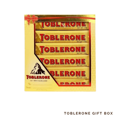 Toblerone Gift Box: Toblerone Gift Box with Six Classic Swiss Chocolate Bars